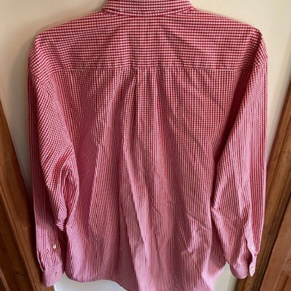 VINEYARD VINES Whale Shirt Gingham Tucker Red White Check LS Medium - Picture 3 of 15